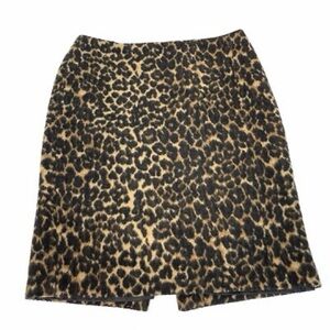 Talbots Wool Blend Leopard Print Women's Skirt